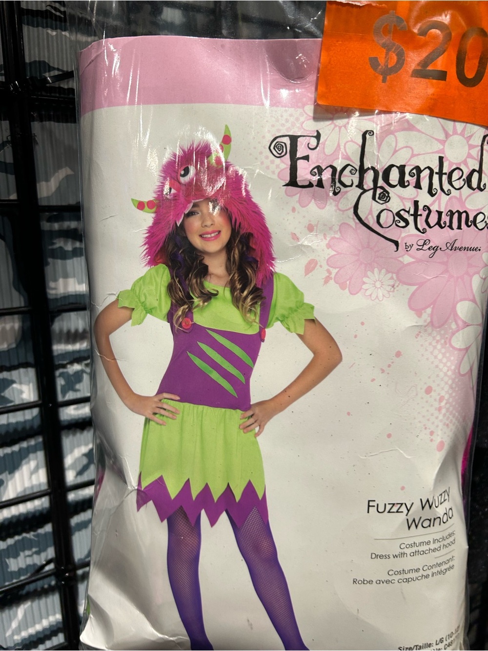 Leg Avenue Green & Purple Fuzzy Monster Costume for Kids